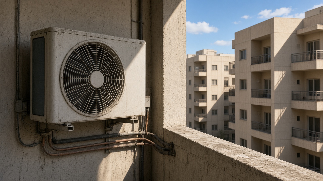 شراء مكيفات سبليت — الوحدة الخارجية على بلكونة بيت في الكويت 50673604